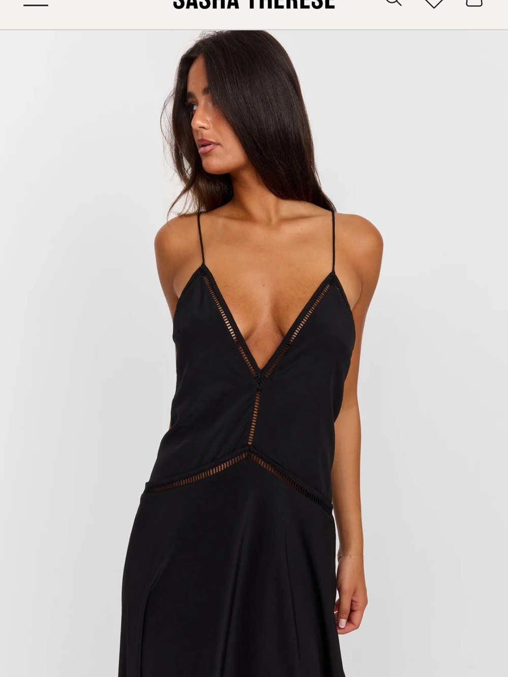 Sasha Therese Black Backless Strappy Maxi Dress - Picture 5 of 6